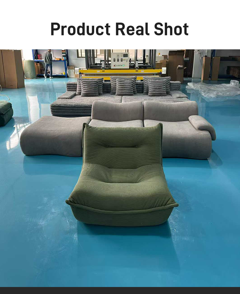 S234 Modern Living Room Furniture Compression High Density Sponge Vacuum Pack Compression Single Lounge Chair Sofa Cover