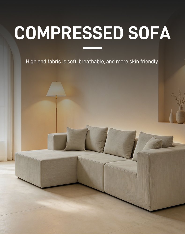S238 Modular Corduroy Fabric Sofa Section Living Room Sofa for Villas Home Theater Sofa Factory Wholesale on Sale Free Combination