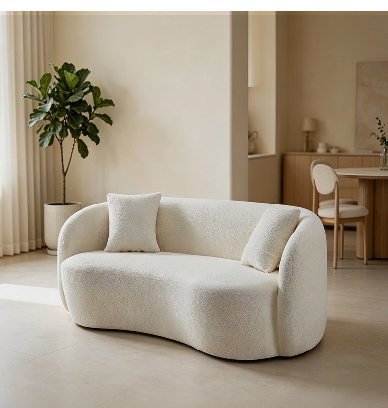 S252-3 Customizable New Sofa Set Curved Backrest Design Living Room Furniture for Apartment Use for Foreign Trade Compression Function