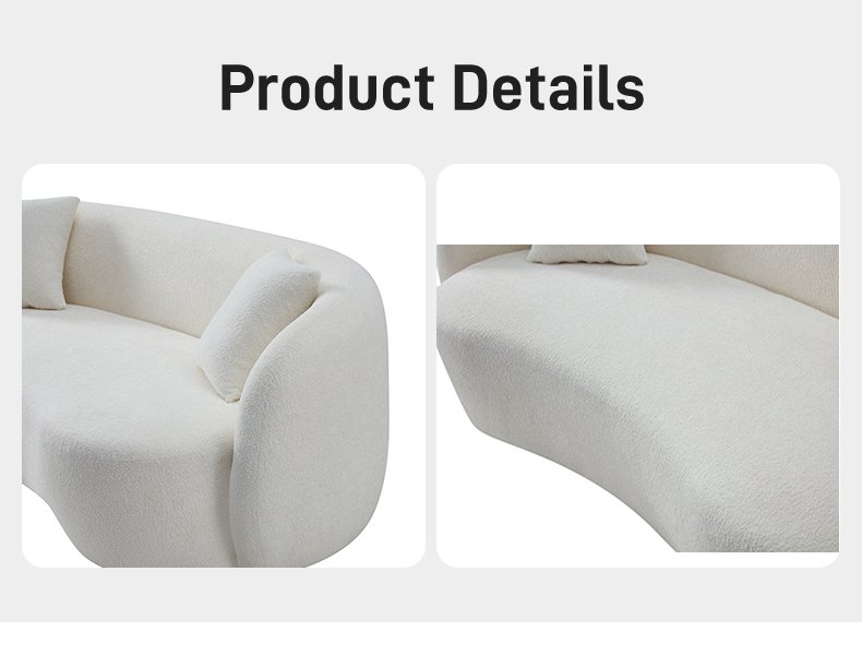 S252-3 Customizable New Sofa Set Curved Backrest Design Living Room Furniture for Apartment Use for Foreign Trade Compression Function