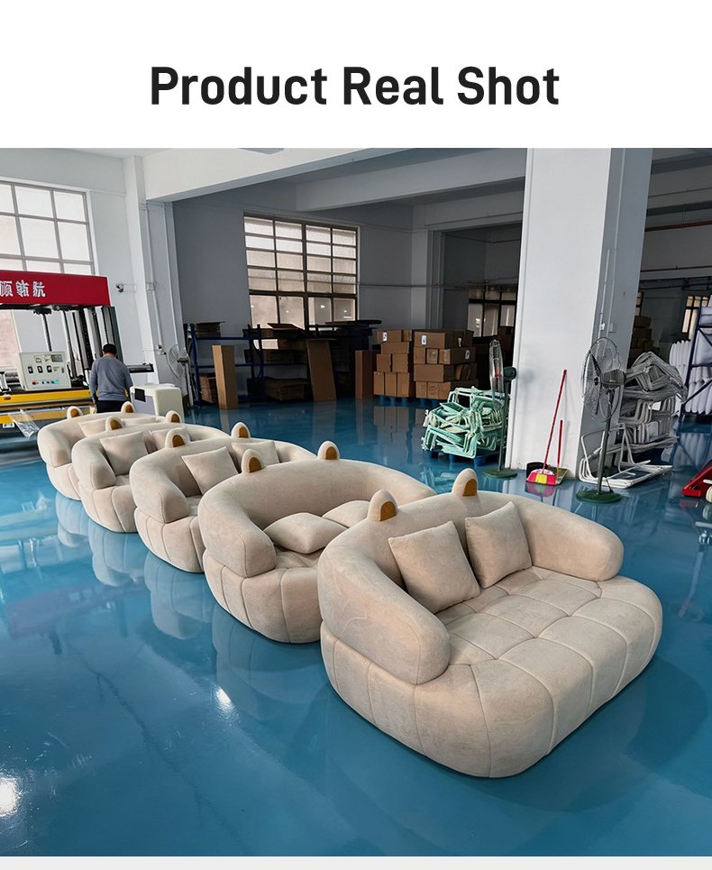 S211 Design Cat Ear Sofa Compressed Single Person Fabric Sponge Living Room Bedroom Leisure Sofa Special Price Sale Can Be Customized