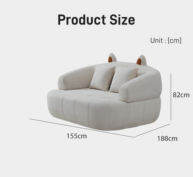 S211 Design Cat Ear Sofa Compressed Single Person Fabric Sponge Living Room Bedroom Leisure Sofa Special Price Sale Can Be Customized