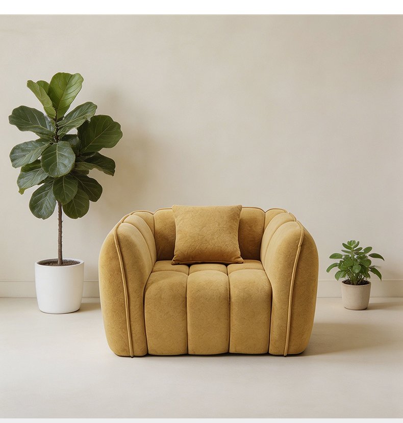 S255-1 Custom Compression Sofa Suit Fabric Vacuum High-density Foam Compression Packaging Sofa