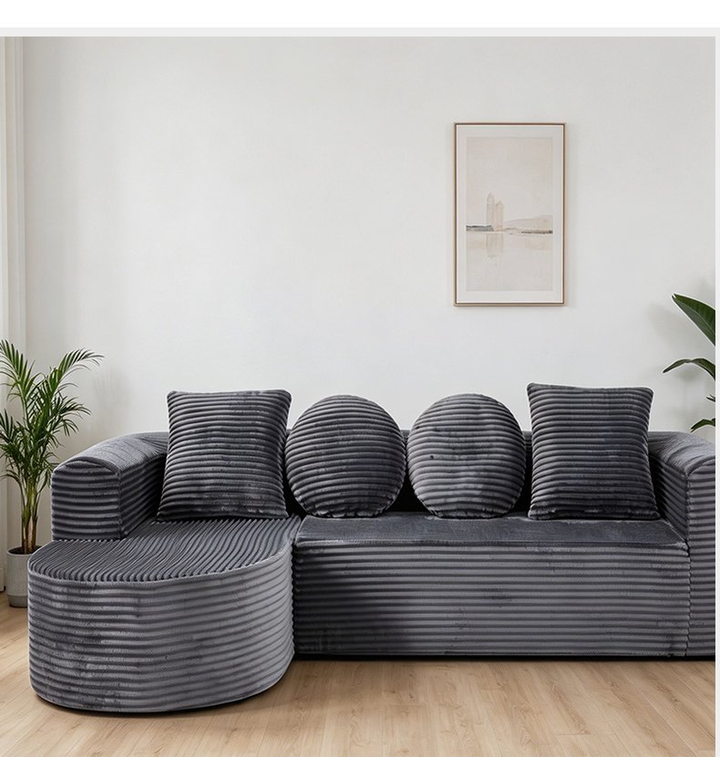 S260 Custom Compression Sofa Suit Fabric Vacuum High-density Foam Compression Packaging Sofa