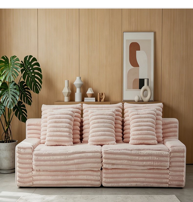 S232-3 Best-selling Compressed Sofa for Living Room Furniture Vacuum-packed Velvet Sofa Cover Straight Row Sofa Bed Customizable