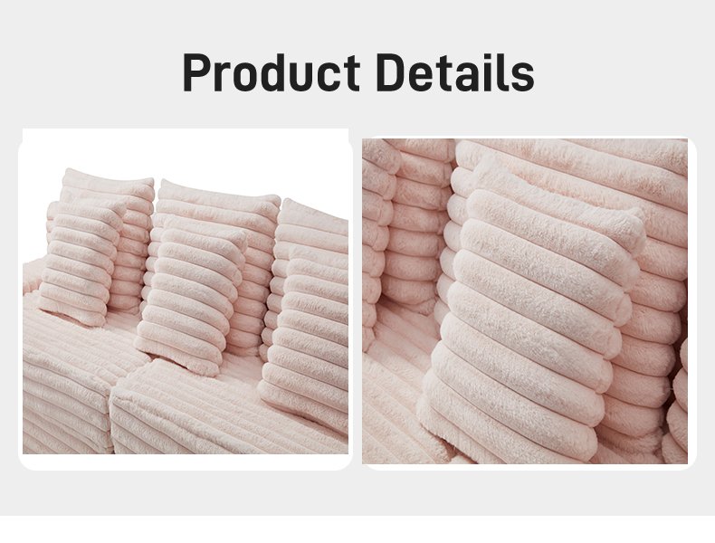S232-3 Best-selling Compressed Sofa for Living Room Furniture Vacuum-packed Velvet Sofa Cover Straight Row Sofa Bed Customizable