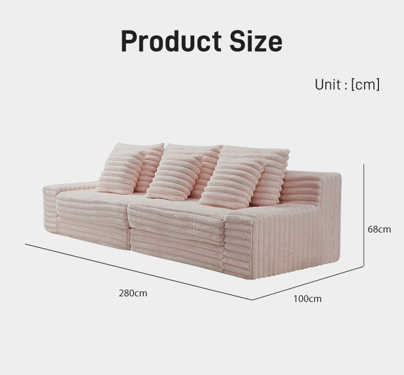 S232-3 Best-selling Compressed Sofa for Living Room Furniture Vacuum-packed Velvet Sofa Cover Straight Row Sofa Bed Customizable