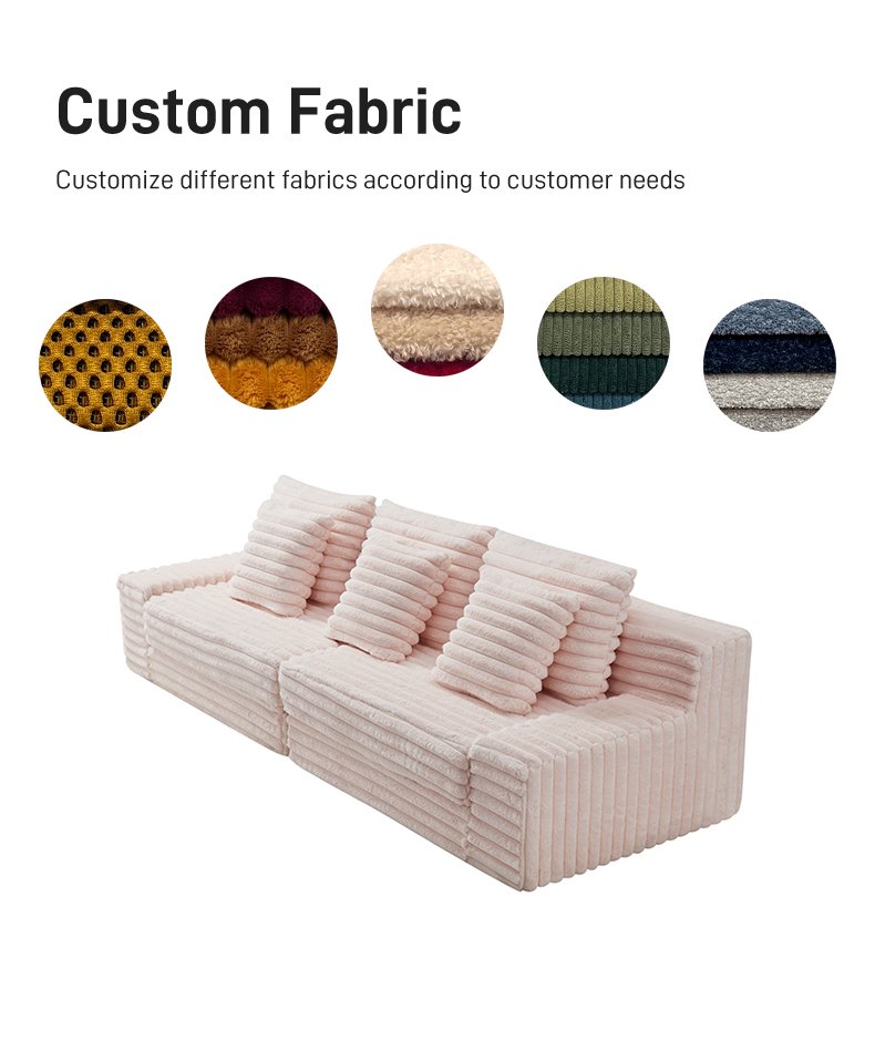 S232-3 Best-selling Compressed Sofa for Living Room Furniture Vacuum-packed Velvet Sofa Cover Straight Row Sofa Bed Customizable