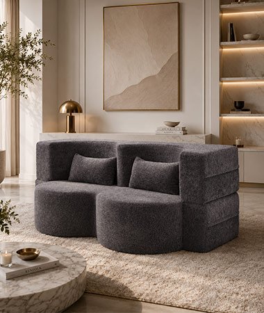Compressed sofa bed