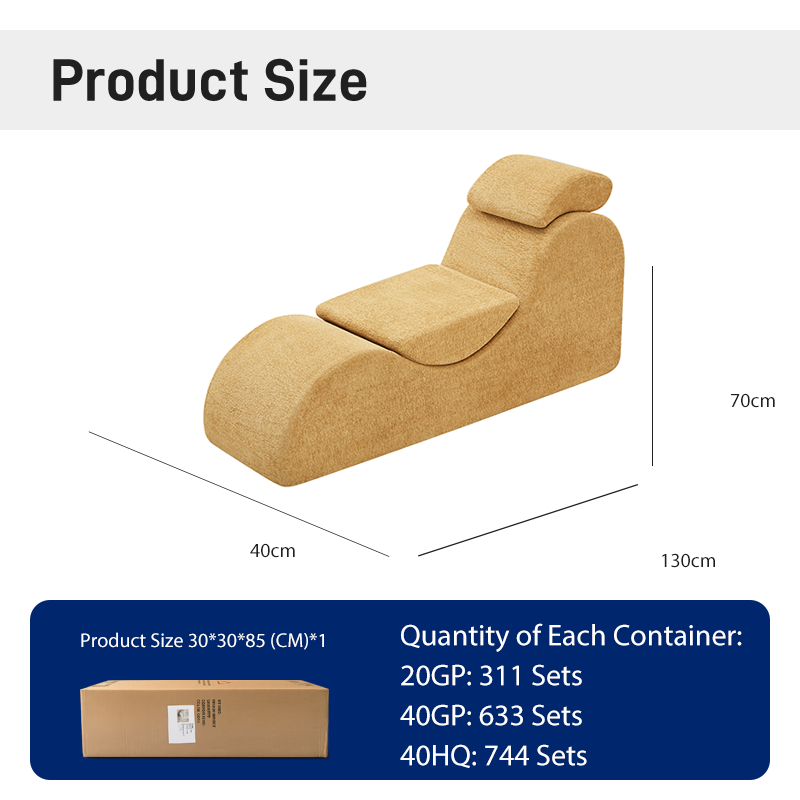 S278 Modern Italian Designer S-Shaped Lounge Chair Fabric Ergonomic Chaise Longue Vacuum Compressed Space Saving Sofa