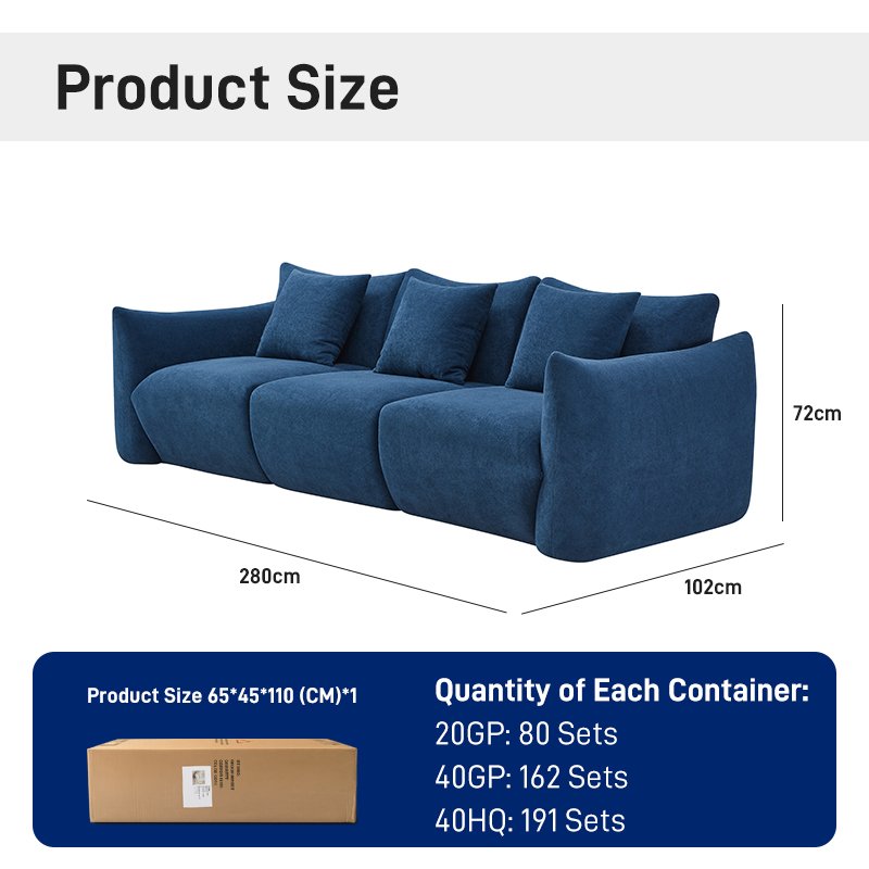 S218-3 Modular Compression Sofa High Density Foam Couch Contemporary Living Room Seating Apartment Hotel Furniture Package