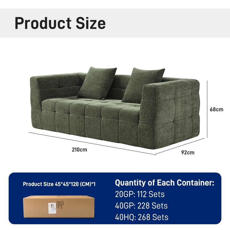 S203 Wholesale Customized Diamond Stitching Loveseat Pink Upholstered Boneless Sponge 2 Seater Couch Vacuum Compressed Sofa