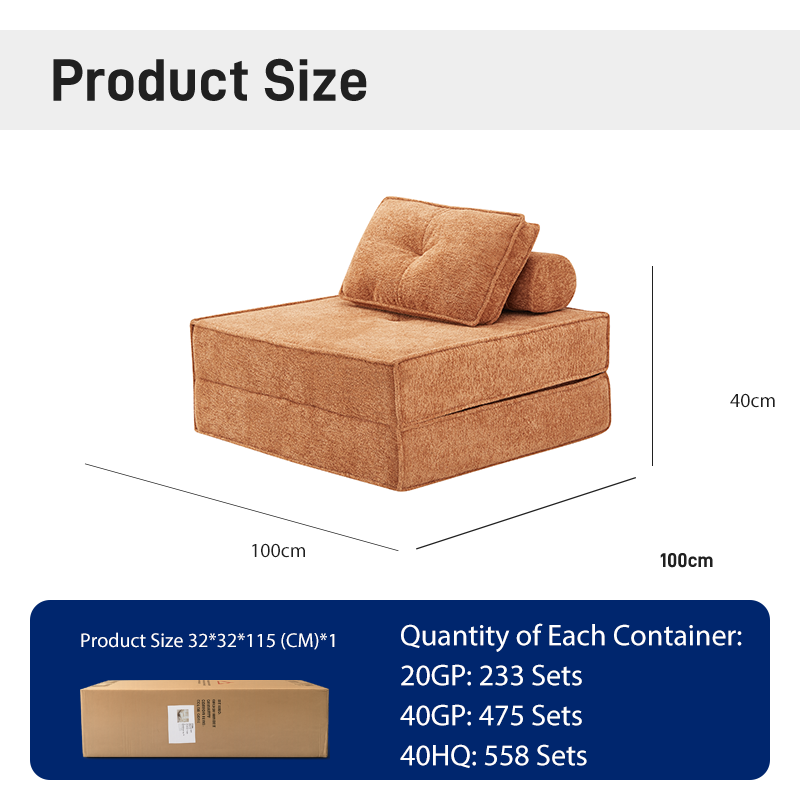 S246 Shuangling Folding Compression Sofa Foldable Sofa Bed Living Room Furniture Customizable Size and Color