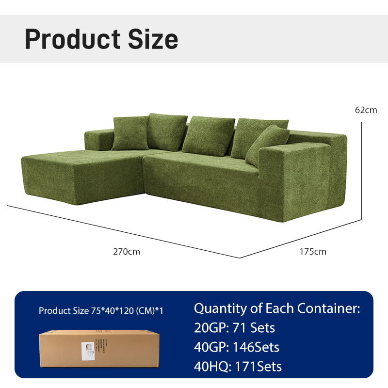 S221 OEM Manufacturer Modern Fabric Sponge Filling L Shape Boneless Couch Vacuum Compressed Corner Sofa with Chaise Lounge