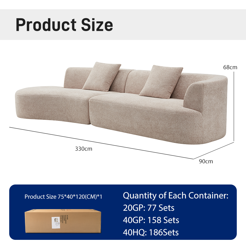 S226 Italian Design Compressed Sofa Furniture Modular L Shape Compressed Living Room Corduroy Fabric Compression Sofa