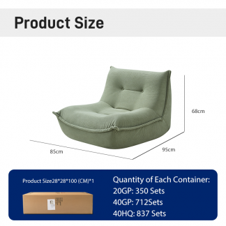 S234 Modern Living Room Furniture Compression High Density Sponge Vacuum Pack Compression Single Lounge Chair Sofa Cover