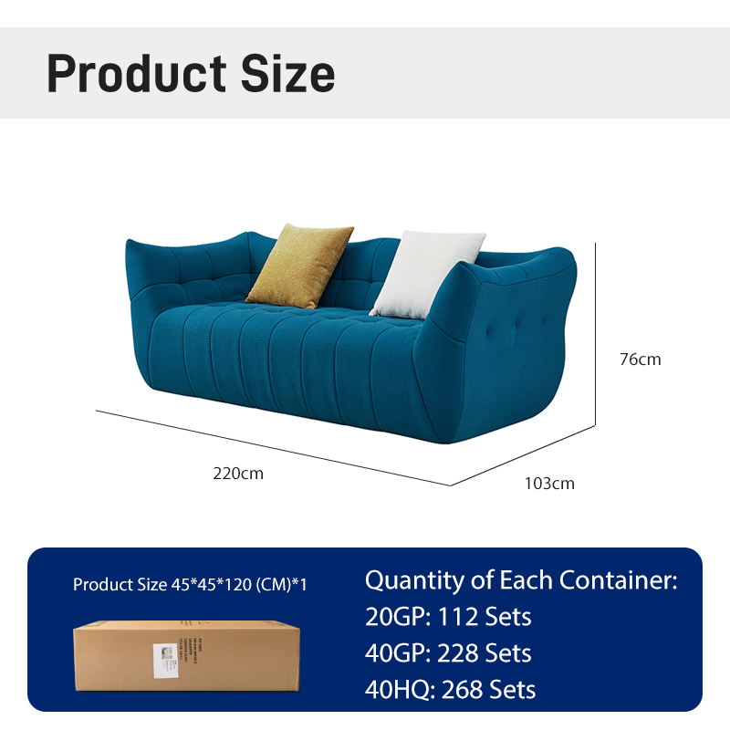 S251 Hot Selling European Sofa Designer Sofa Compression Packaging Color and Size to Choose From Can Be Customized on Demand
