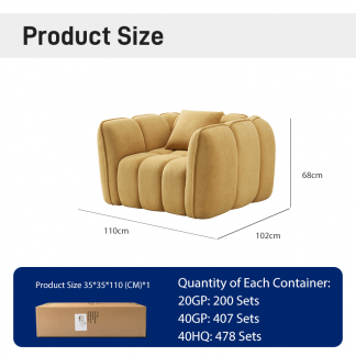 S255-1 Custom Compression Sofa Suit Fabric Vacuum High-density Foam Compression Packaging Sofa
